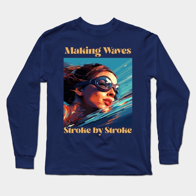 swim instructor, swim coach, swimming trainning, fun designs v11 Long Sleeve T-Shirt by H2Ovib3s